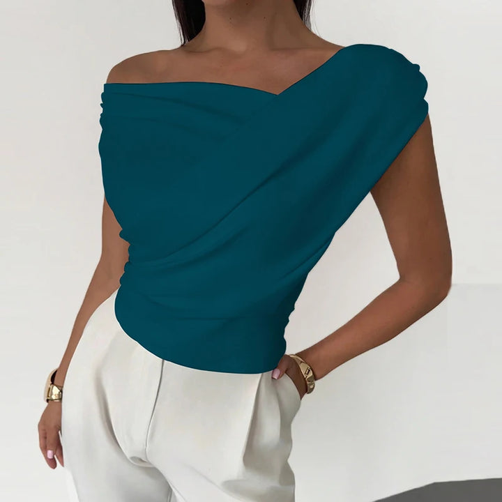 Isabelle Wrap Top - London Lake