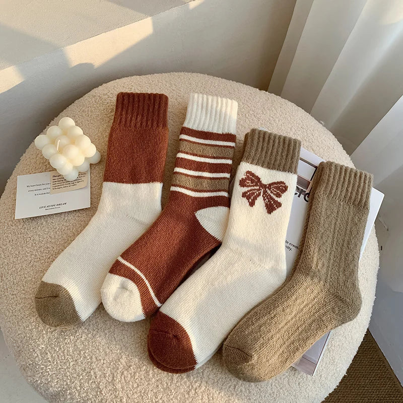 Harvest Ribbon Knit Socks (All 4 Styles per Order) - London Lake