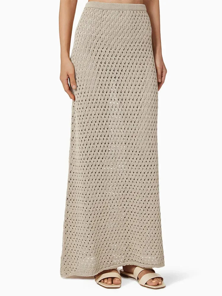 Marina Tides Maxi Skirt - London Lake