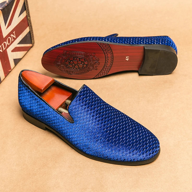 Luca Grid Loafers - London Lake