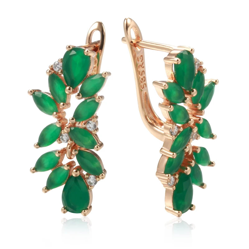 Emerald Vine Drop Earrings - London Lake