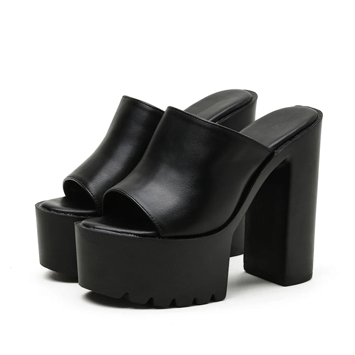 Stella Semi-Shine Wedge Mules - London Lake