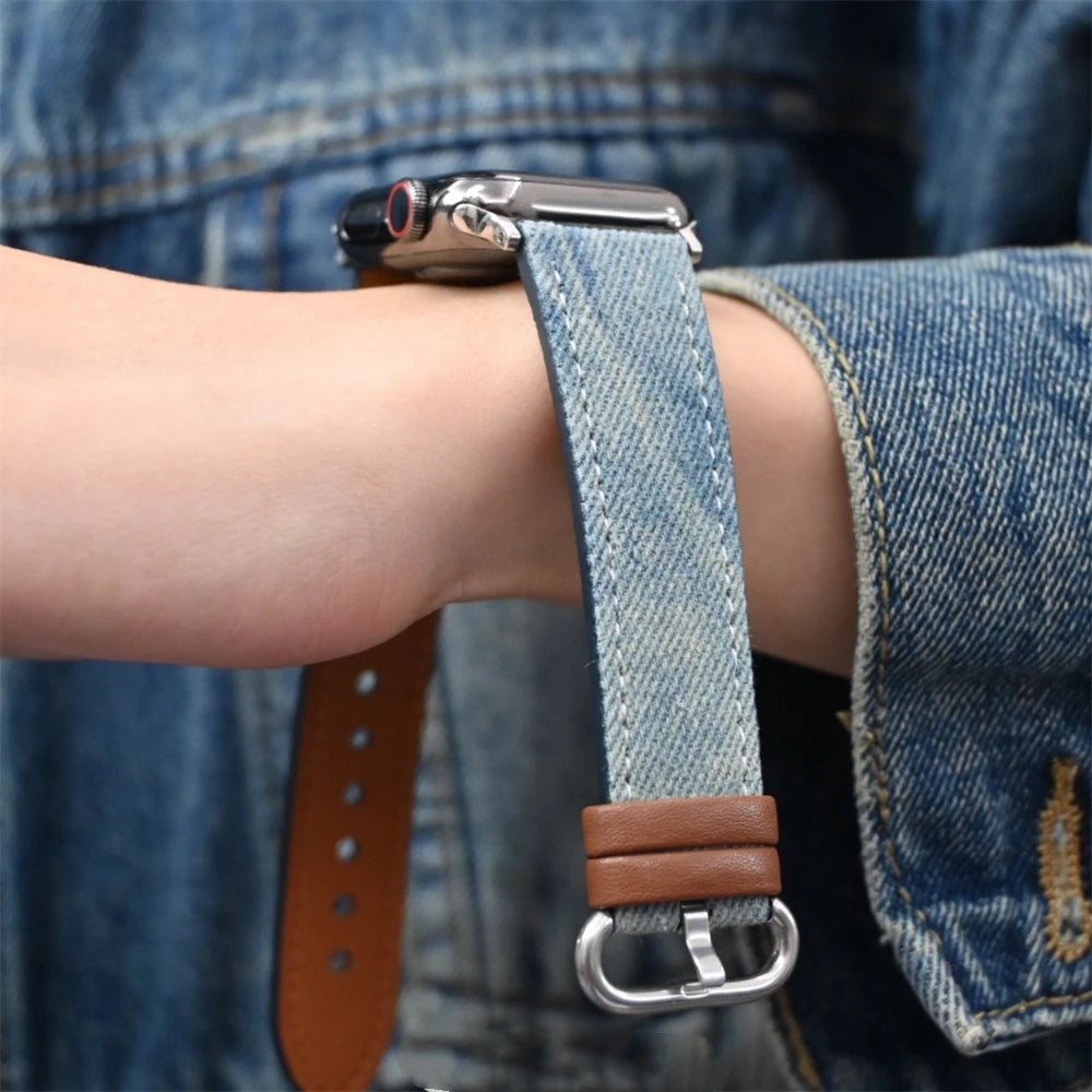 Denim Apple Watch Band - London Lake