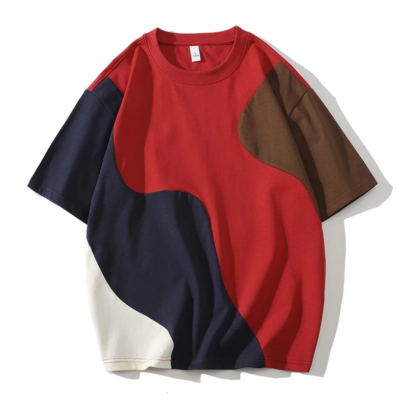 Contour Block Crewneck T-Shirt - London Lake