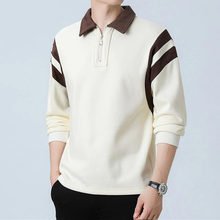 Heritage Cotton Quarter-Zip Sweatshirt - London Lake
