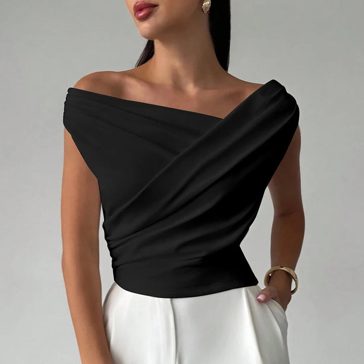 Isabelle Wrap Top - London Lake