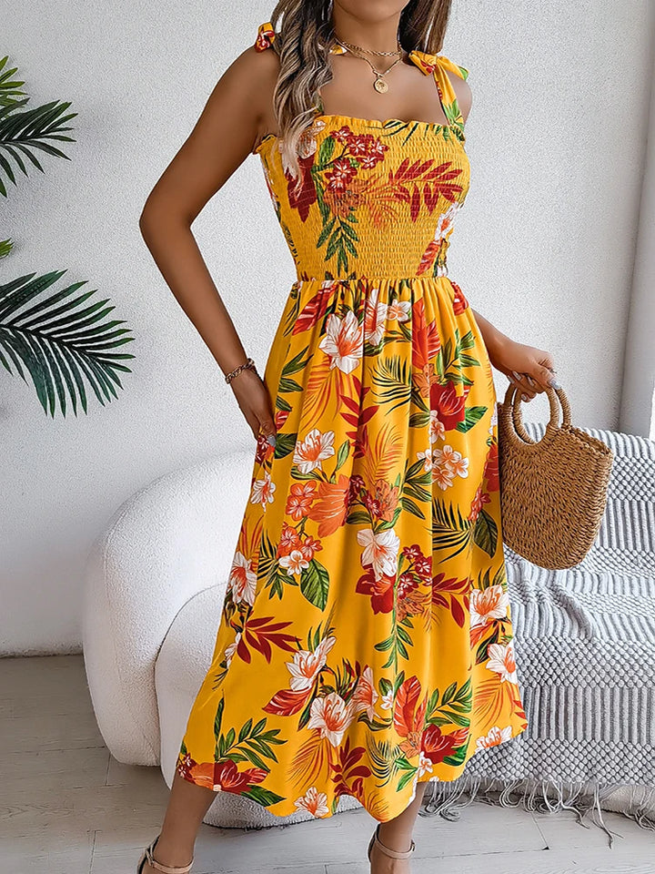 Laurie Floral Midi Dress - London Lake