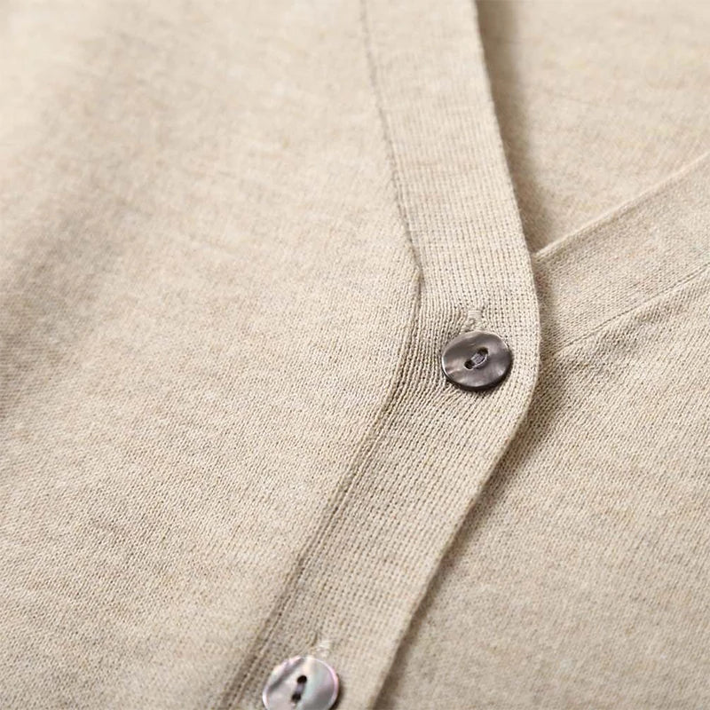 Mulberry Silk Cashmere Blend Cardigan - London Lake