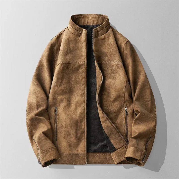 Harlow Fleece-Lined Leather Jacket - London Lake