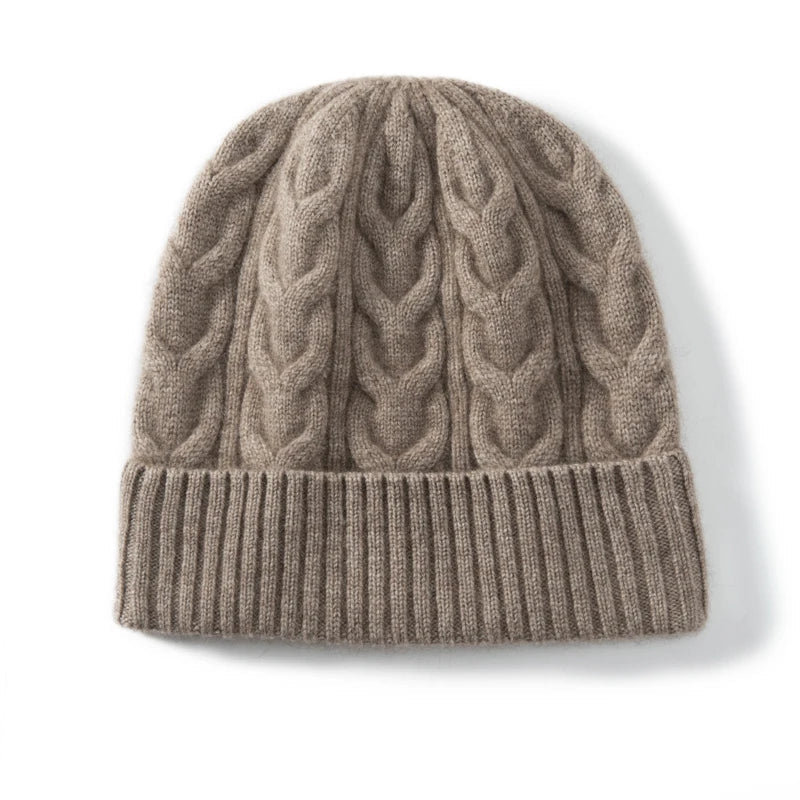Norwood Cable Wool Beanie - London Lake
