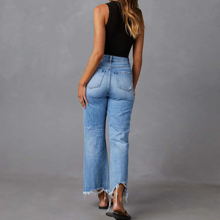 Aria High-Rise Ankle Jeans - London Lake