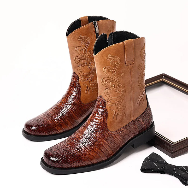 Classic Retro Riding Boots - London Lake