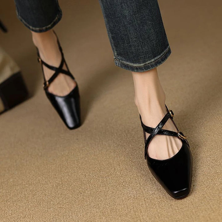 Leona Leather Mary Janes - London Lake