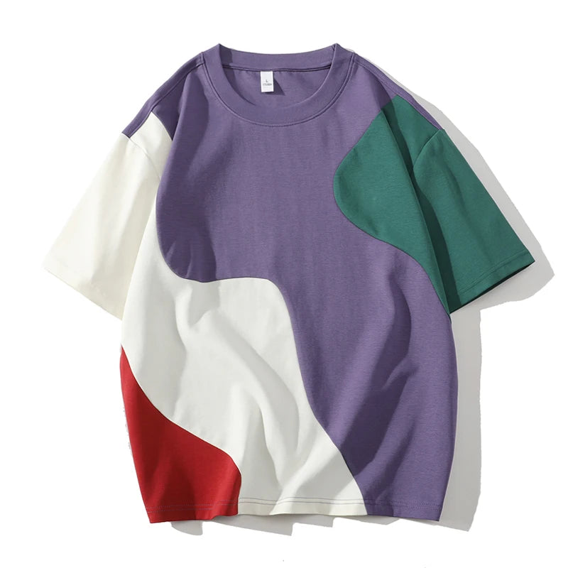 Contour Block Crewneck T-Shirt - London Lake