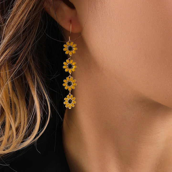 Daisy Cascade Earrings - London Lake