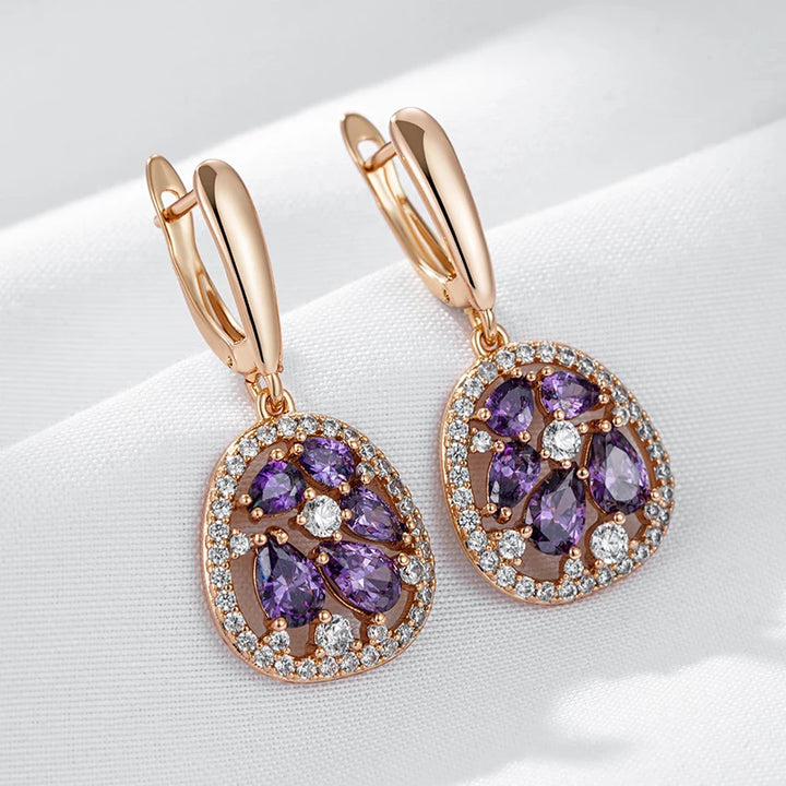 Royal Orchid Drop Earrings - London Lake