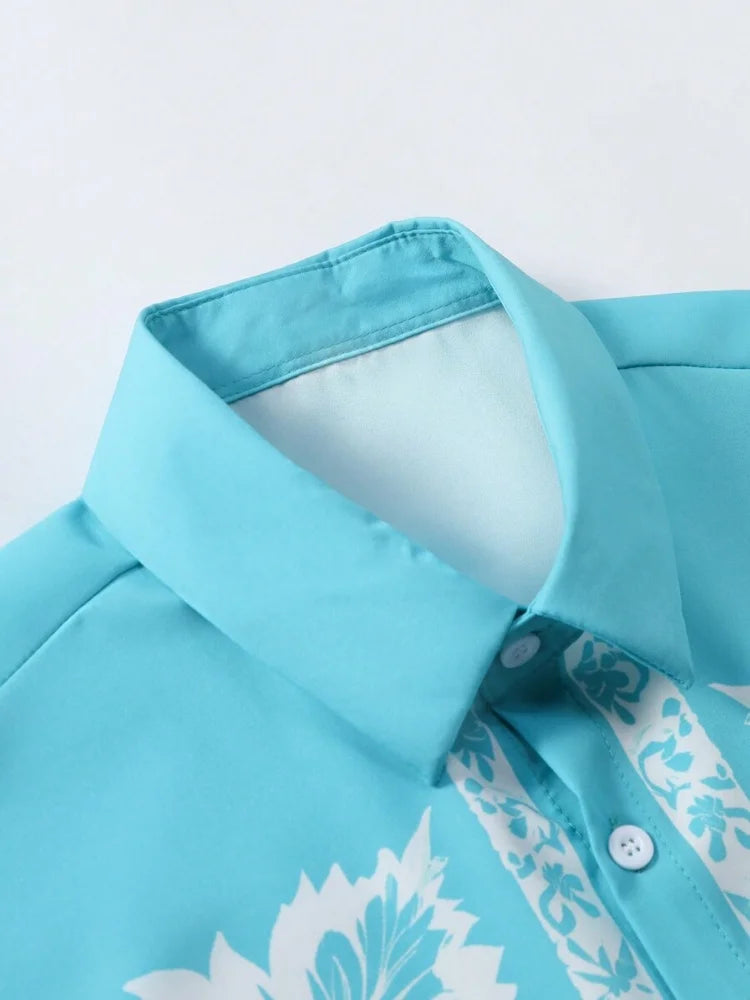 Floral Motif Shirt - London Lake