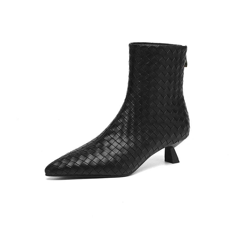 Milano Woven Ankle Boots - London Lake