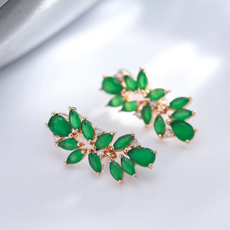 Emerald Vine Drop Earrings - London Lake