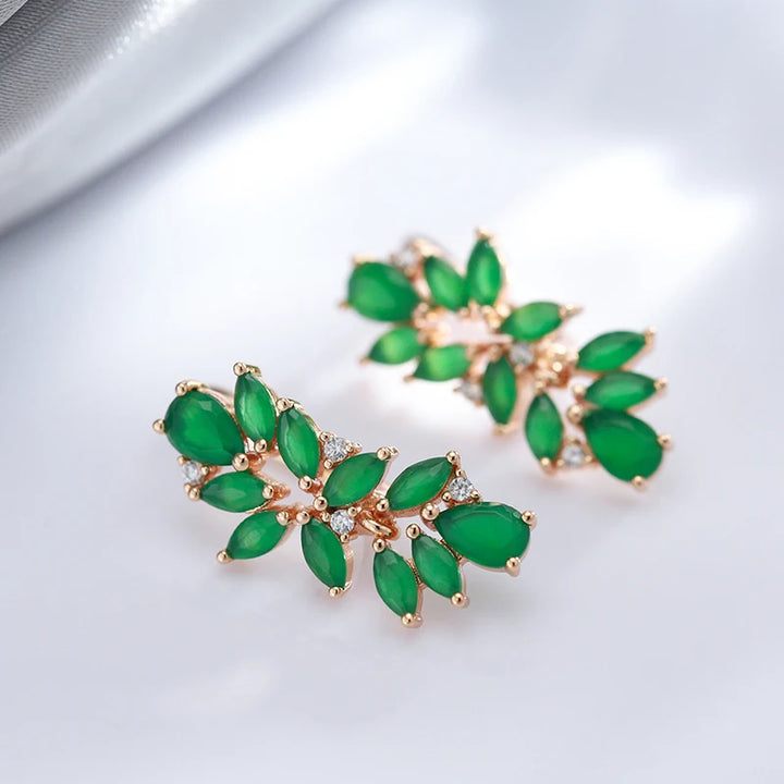 Emerald Vine Drop Earrings - London Lake