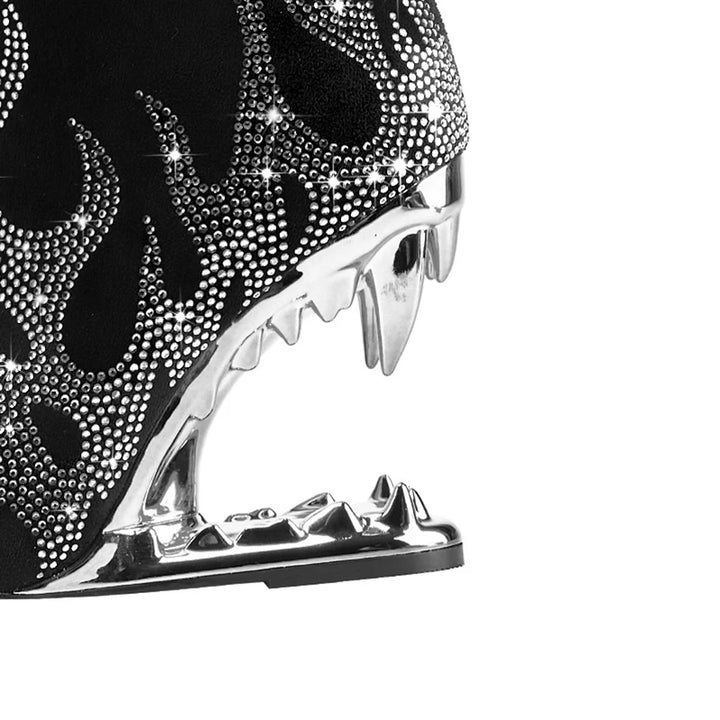 Starlit Wolf Knee High Boots - London Lake