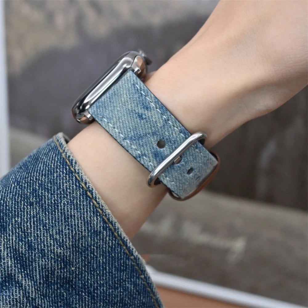 Denim Apple Watch Band - London Lake