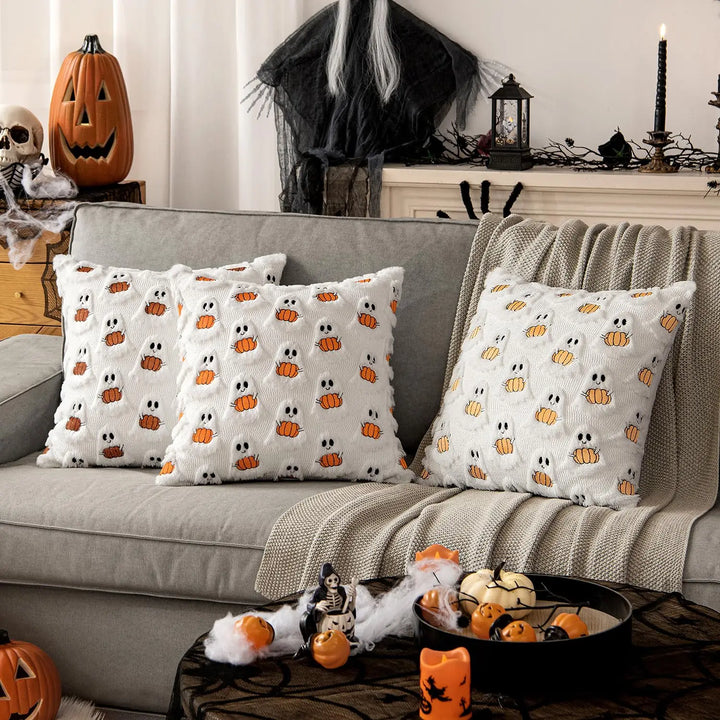 Ghost Pumpkin Pillow Covers - London Lake