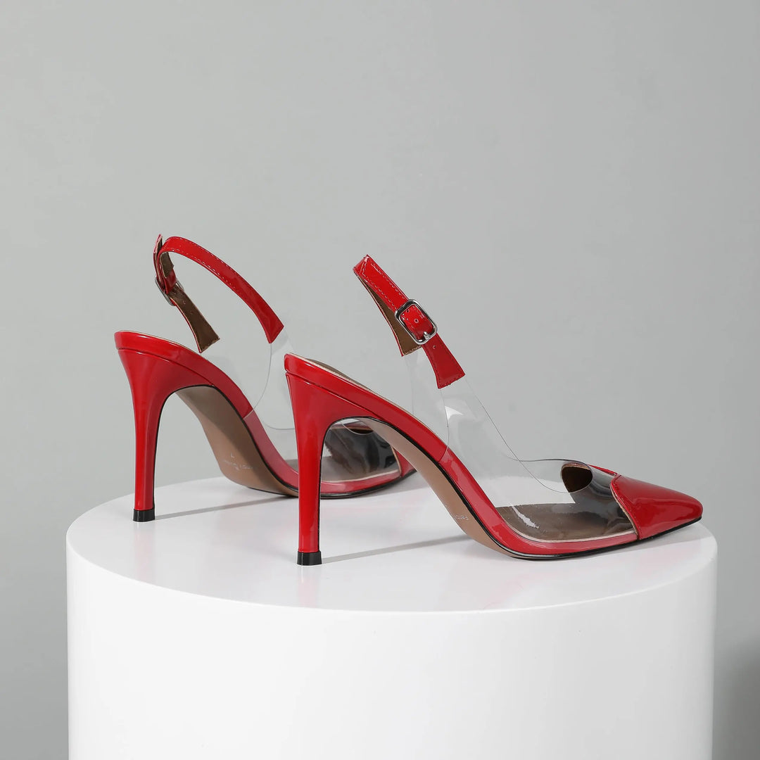 Velia Slingback Heels - London Lake