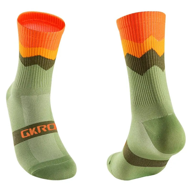 GKRO Cycling Crew Socks - London Lake