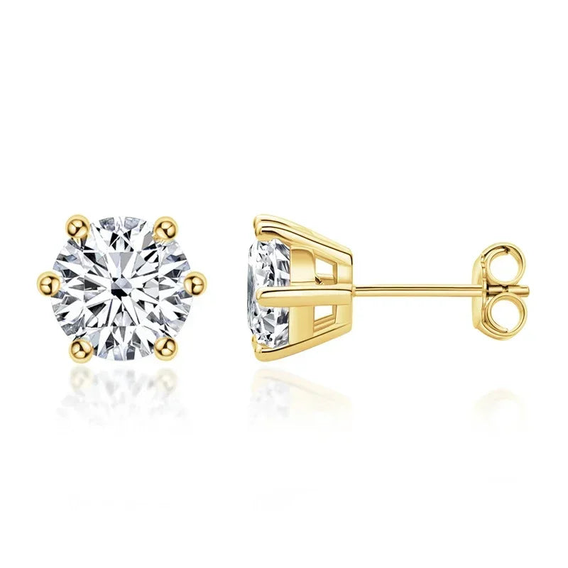 Lyra Glow Moissanite Studs - London Lake