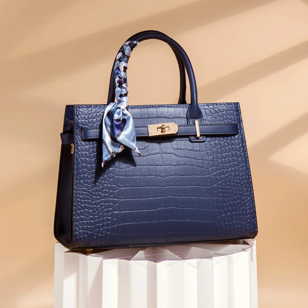 Astoria Leather Handbag - London Lake