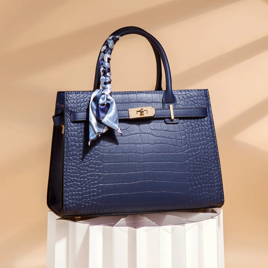 Astoria Leather Handbag - London Lake