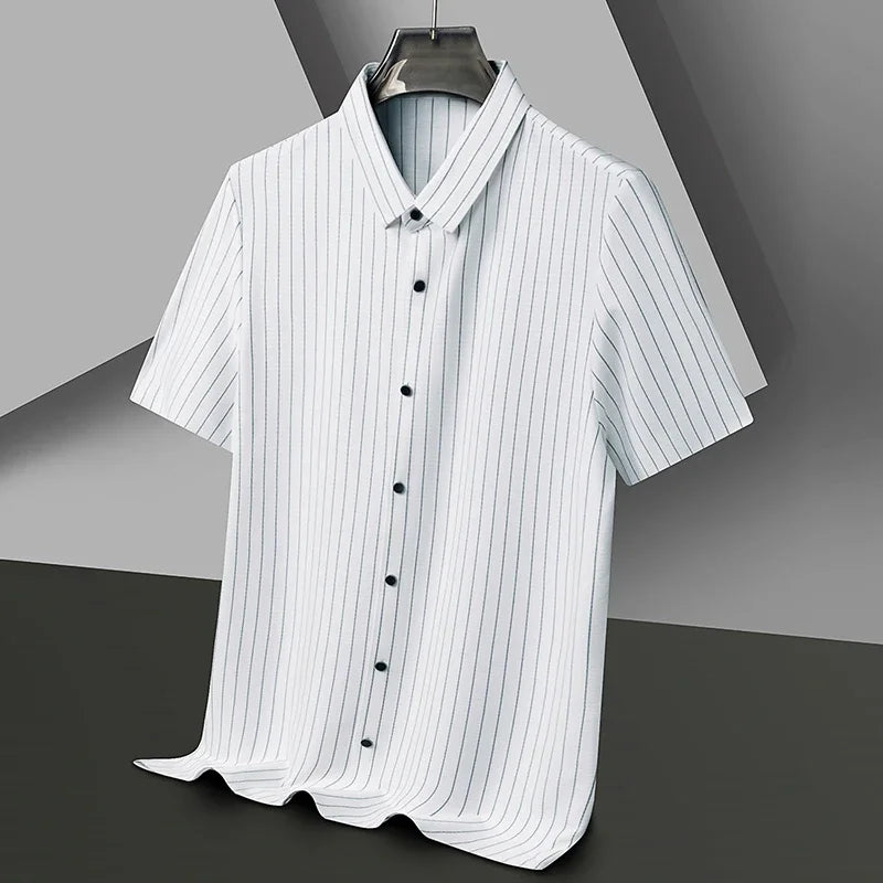 Mason Striped Short-Sleeve Shirt - London Lake