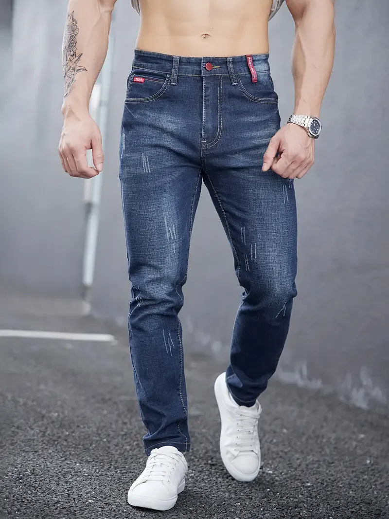 Derek Distressed Skinny Jeans - London Lake