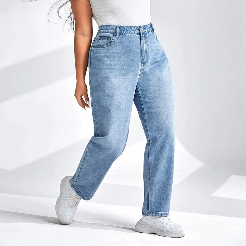 Arianna Straight-Leg Denim Jeans - London Lake