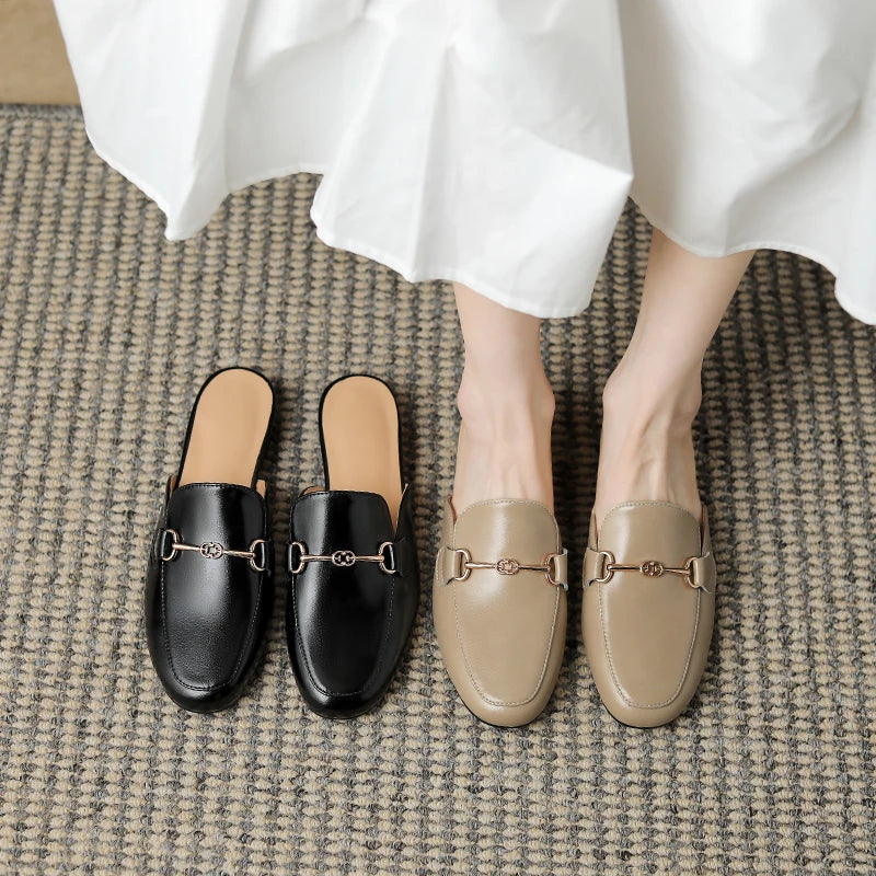 Genuine Leather Mules - London Lake