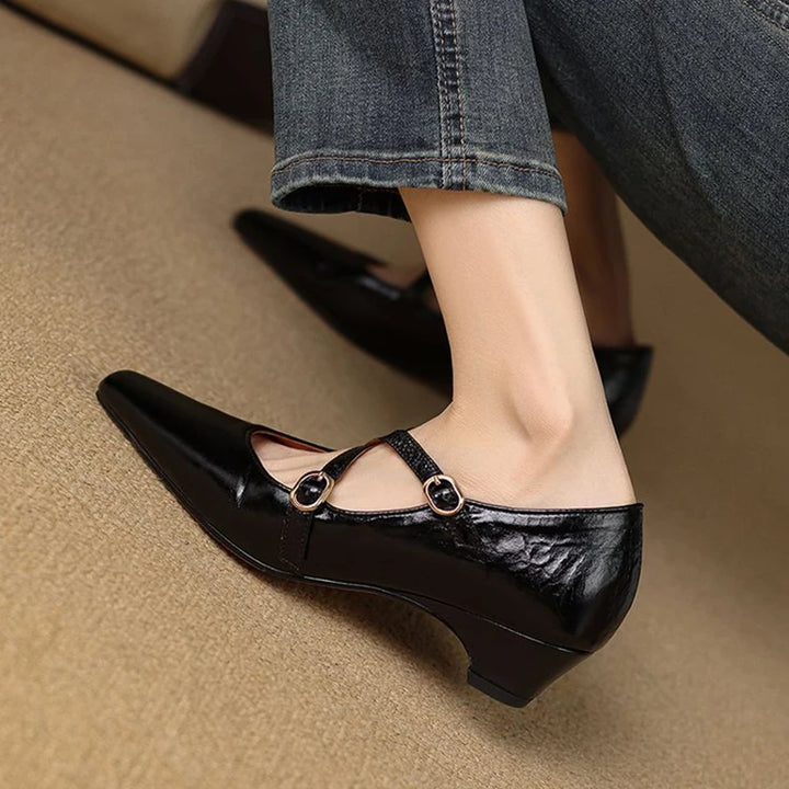 Leona Leather Mary Janes - London Lake