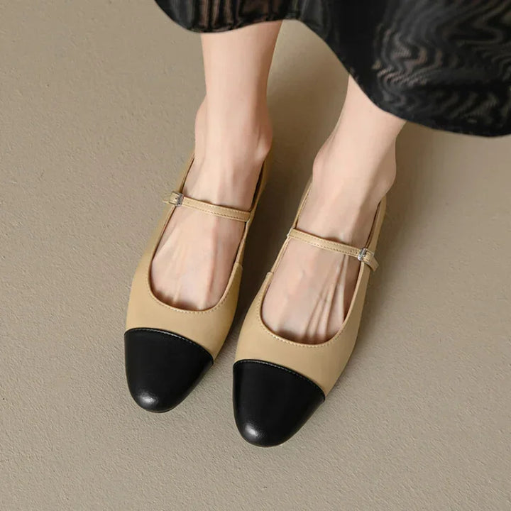Margaux Genuine Leather Flats - London Lake