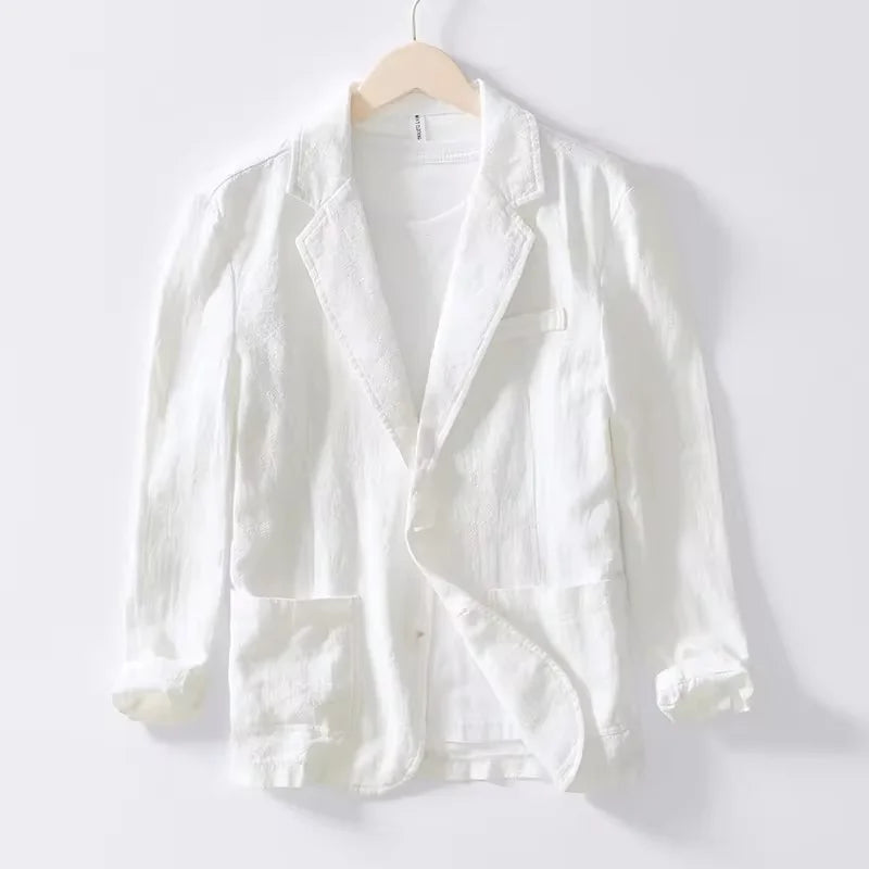 Westport Cotton-Linen Blazer - London Lake