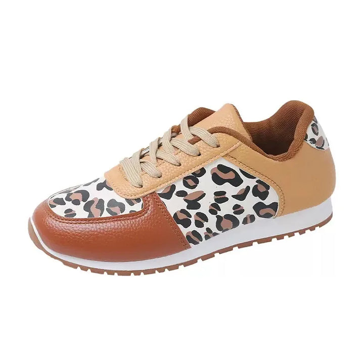 Leopard Print Leather Sneakers - London Lake