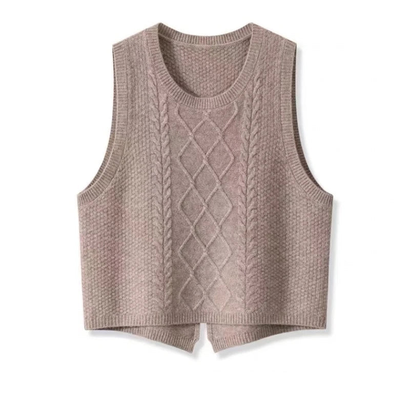 Florence Wool Knit Vest - London Lake