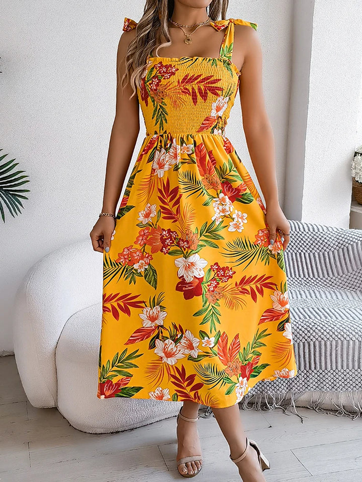 Laurie Floral Midi Dress - London Lake