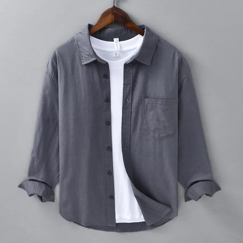 Bayside Linen Shirt - London Lake