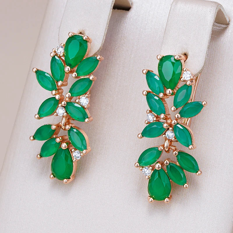 Emerald Vine Drop Earrings - London Lake
