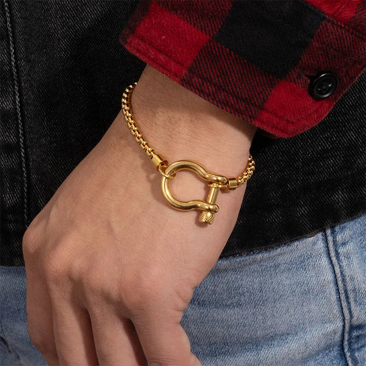 Crownlink Box Chain Bracelet - London Lake