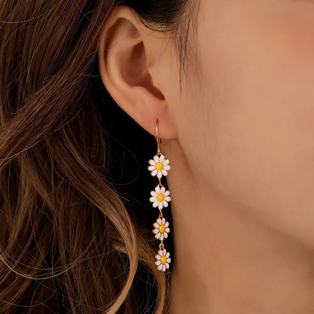 Daisy Cascade Earrings - London Lake