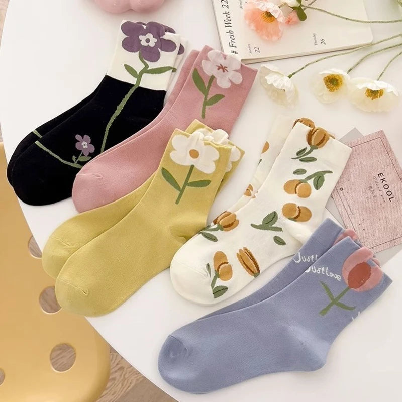 Blush Bloom 5-Pair Sock Bundle - London Lake