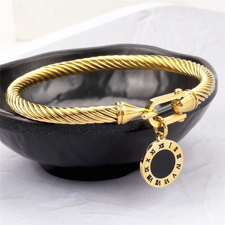 Roma Cable Buckle Bracelet - London Lake