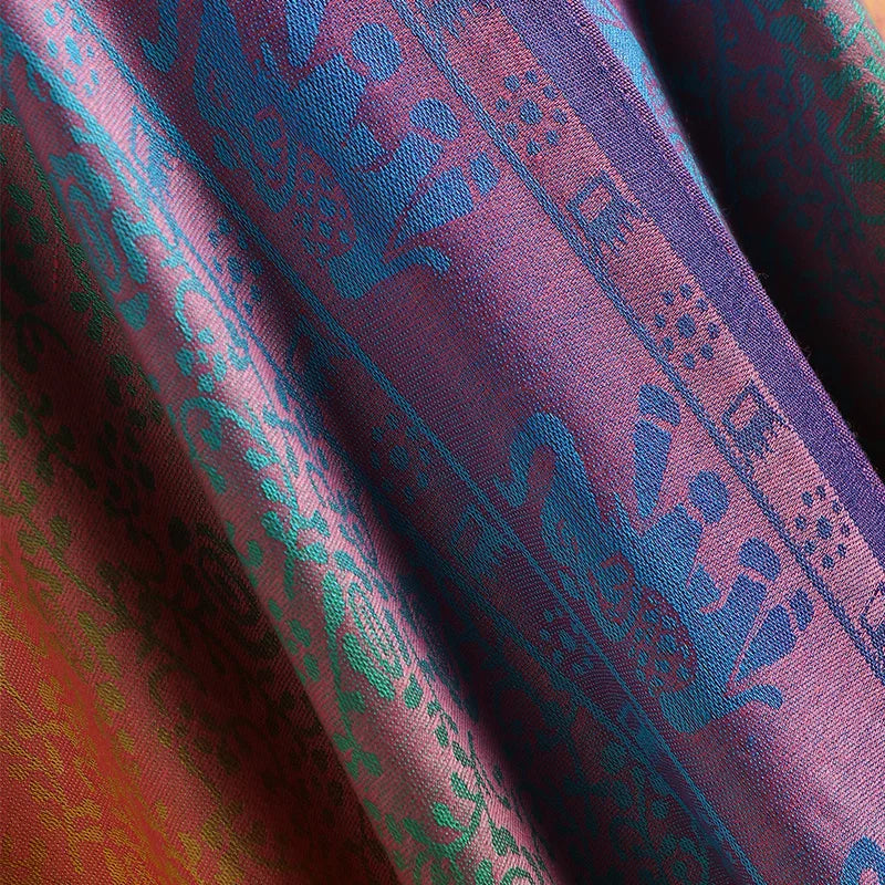 Wild Iris Tassel Scarf - London Lake