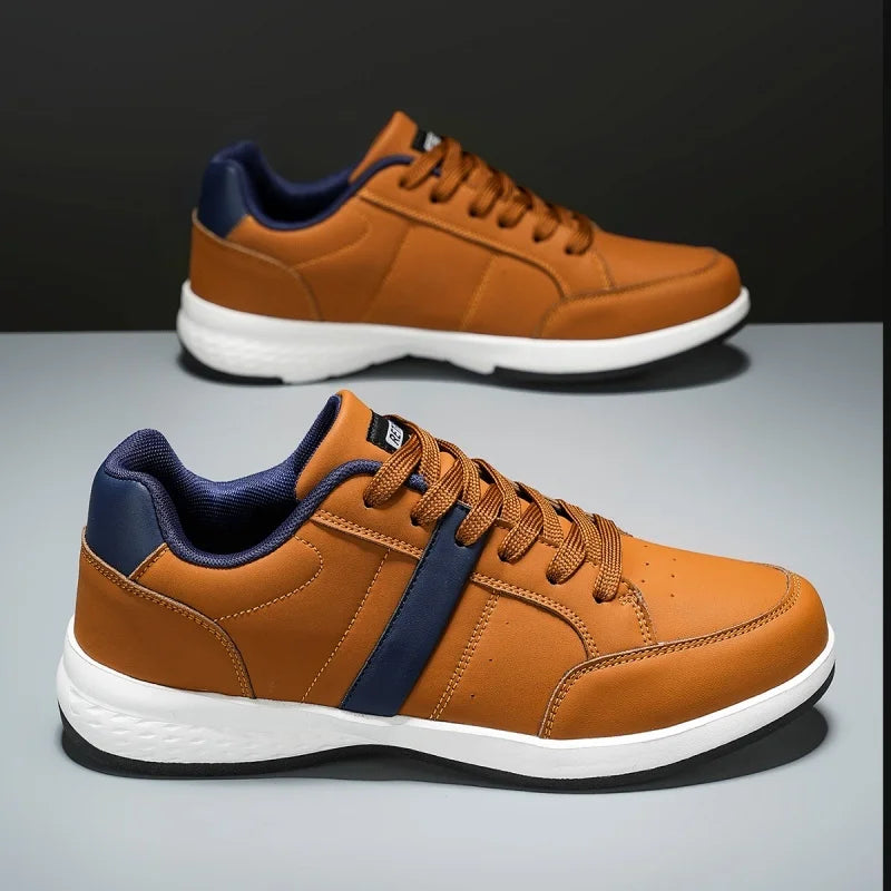 Retro Leather Sneakers - London Lake